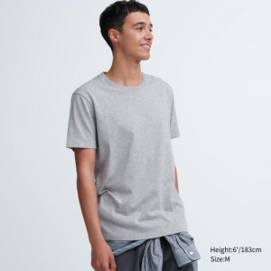 Uniqlo Dry Color Crew Neck Short-Sleeve レディース Tシャツ グレー | 2400001