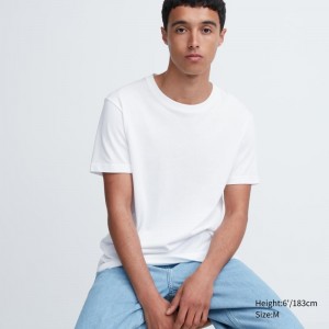 Uniqlo Dry Crew Neck Short-sleeve Color メンズ Tシャツ 白 | 1960077