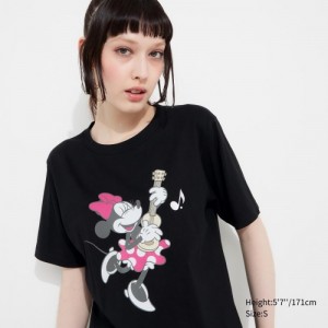 Uniqlo MAGIC FOR ALL FOREVER UT Short-Sleeve レディース Tシャツ 黒 | 8593634