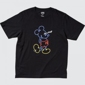 Uniqlo Mickey Stands Ut Short-sleeve Graphic メンズ Tシャツ 黒 | 773337