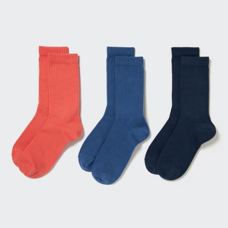 Uniqlo 3 Pack レディース ソックス オレンジ | 2403739