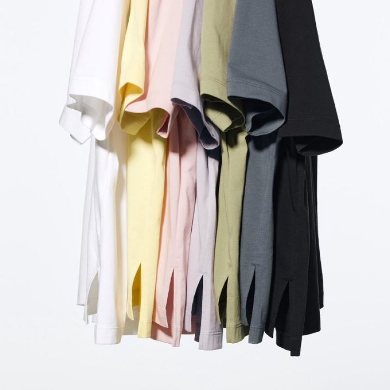 Uniqlo AIRism Cotton Short Sleeve レディース Tシャツ ピンク | 7323773