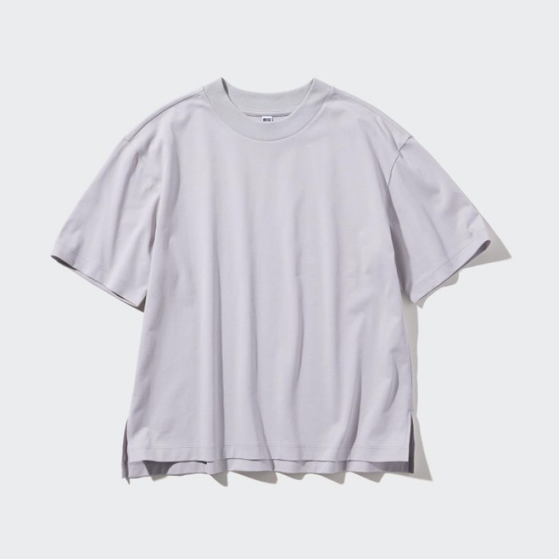 Uniqlo AIRism Cotton Short Sleeve レディース Tシャツ ピンク | 7323773