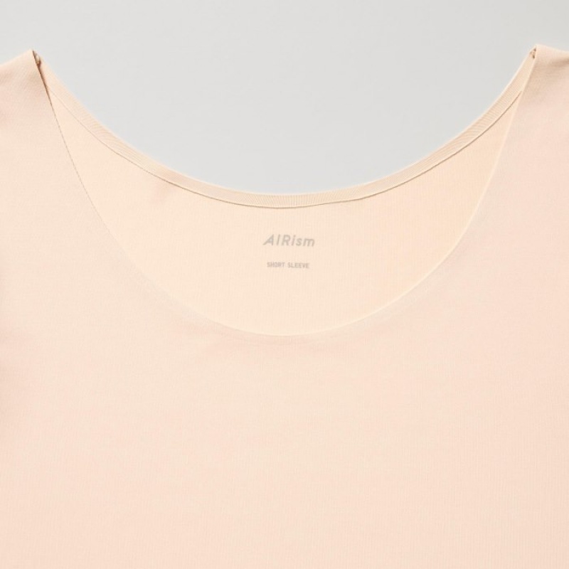 Uniqlo AIRism Scoop Neck Short-Sleeve レディース Tシャツ 白 | 3109142