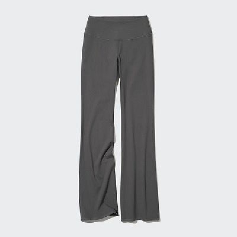 Uniqlo AIRism Soft Flare レディース パンツ グレー | 7162346