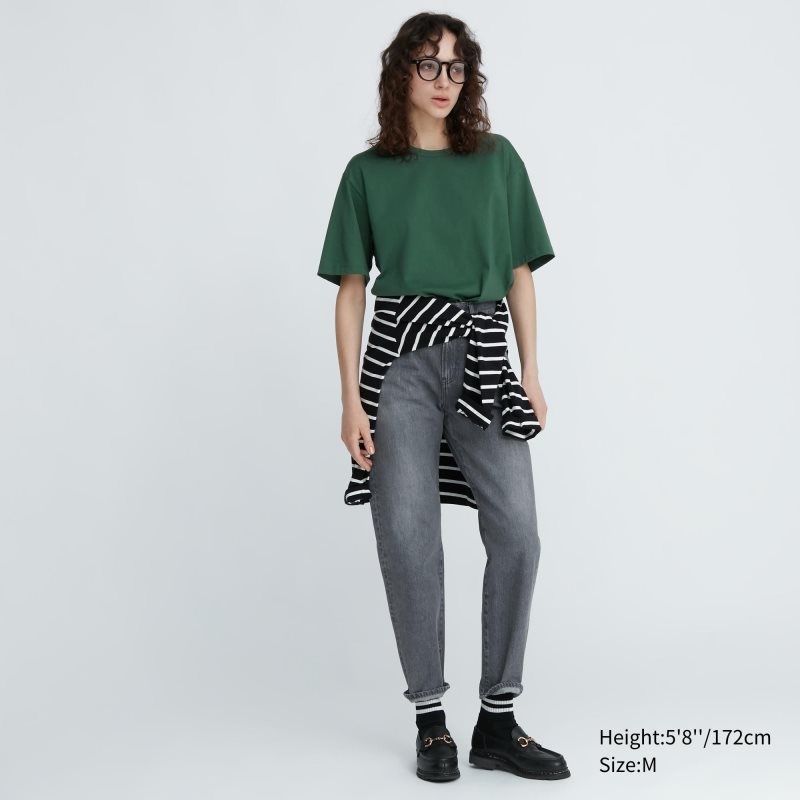 Uniqlo Airism Cotton Crew Neck メンズ Tシャツ 緑 | 9465665