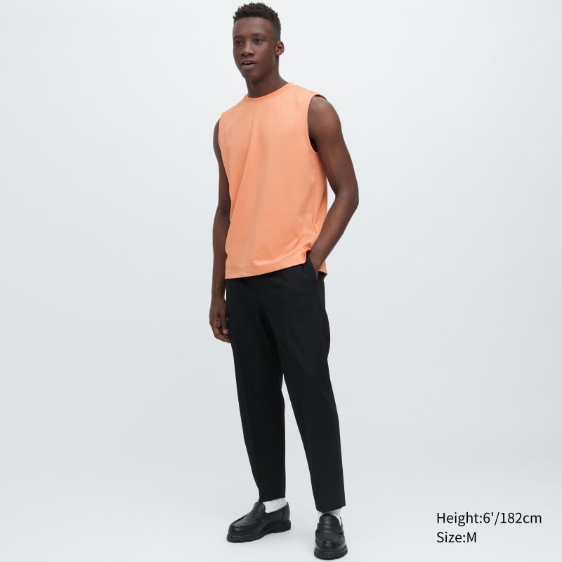 Uniqlo Airism Cotton Sleeveless メンズ Tシャツ オレンジ | 3455705