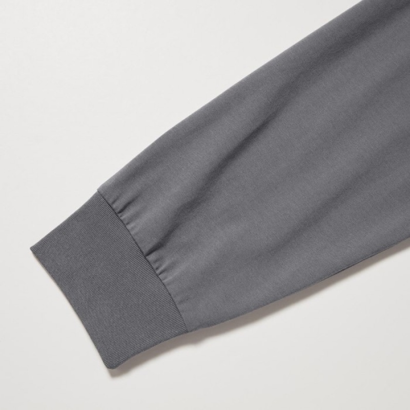 Uniqlo Airism Cotton Uv Protection Crew Neck Long-sleeve レディース Tシャツ グレー | 6556359