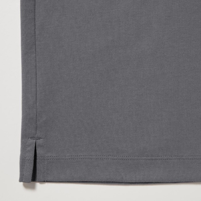 Uniqlo Airism Cotton Uv Protection Crew Neck Long-sleeve レディース Tシャツ グレー | 6556359