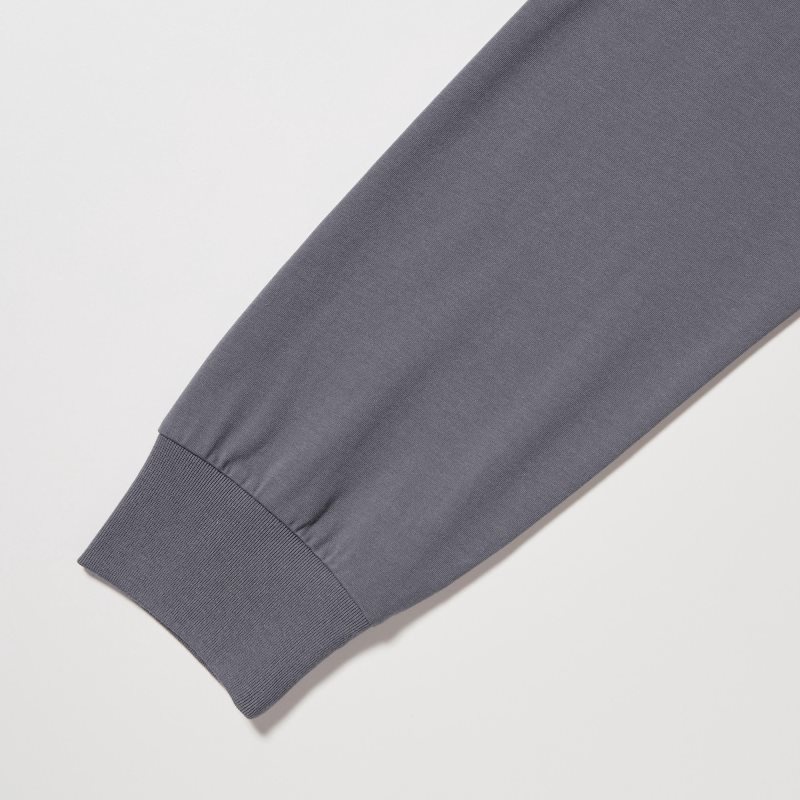 Uniqlo Airism Cotton Uv Protection Crew Neck メンズ Tシャツ グレー | 3119523