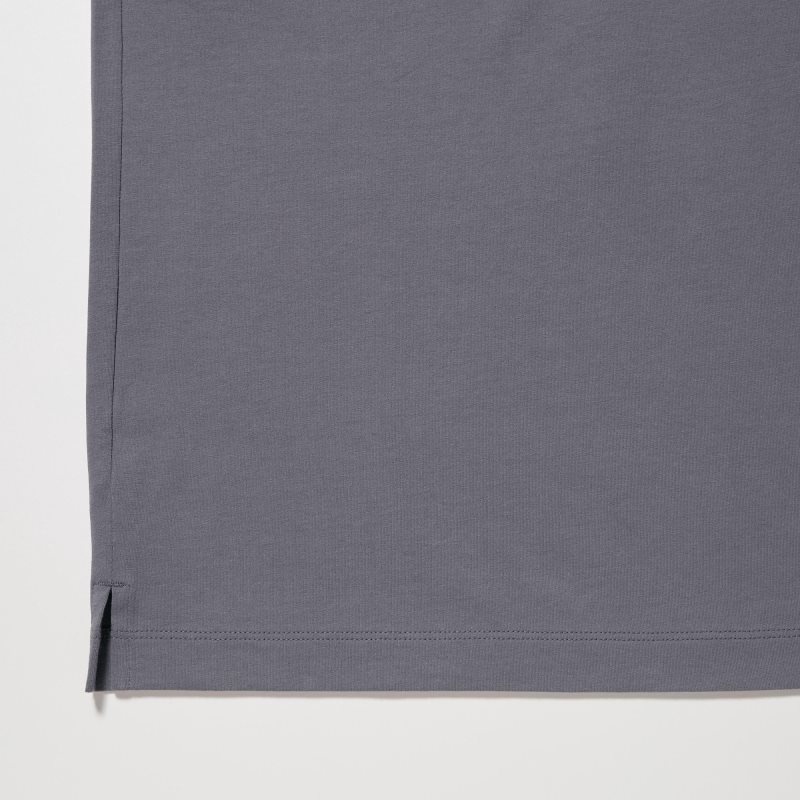 Uniqlo Airism Cotton Uv Protection Crew Neck メンズ Tシャツ グレー | 3119523