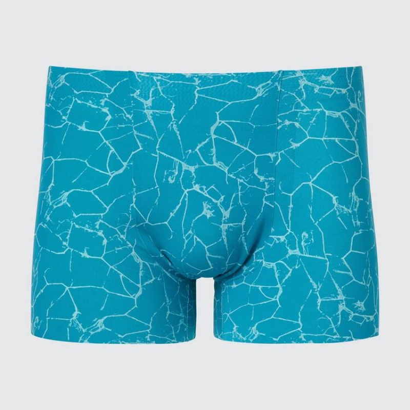 Uniqlo Airism Seamless Type Boxers メンズ ランジェリー ターコイズ | 2316313