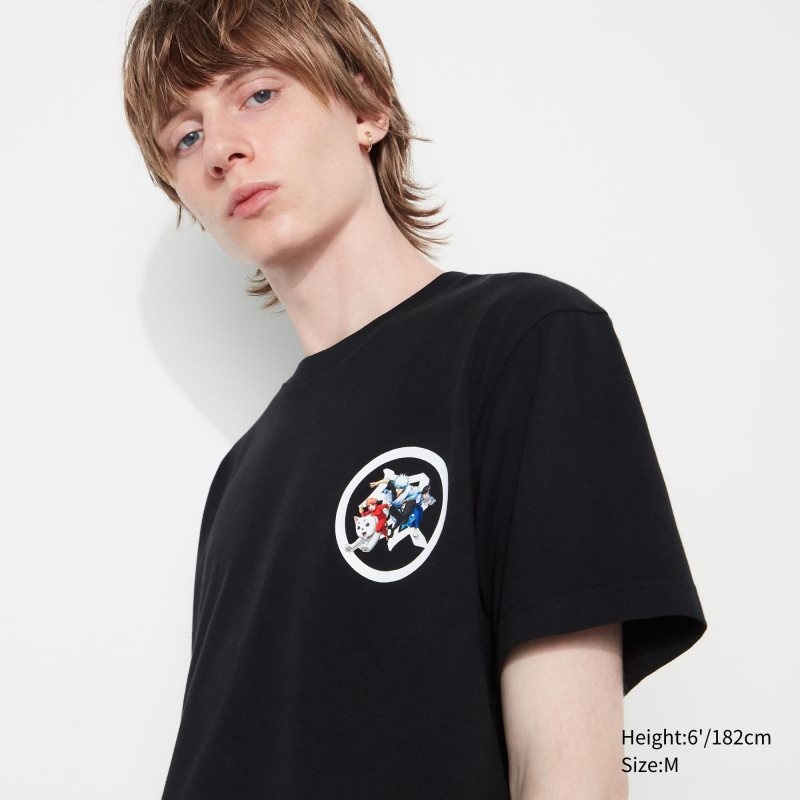 Uniqlo Anime Gintama Ut Short-sleeve Graphic メンズ Tシャツ 黒 | 7760523