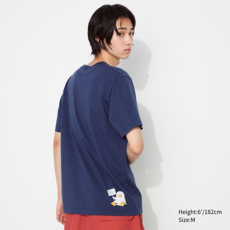 Uniqlo Anime Gintama Ut Short-sleeve Graphic メンズ Tシャツ ネイビー | 1313318