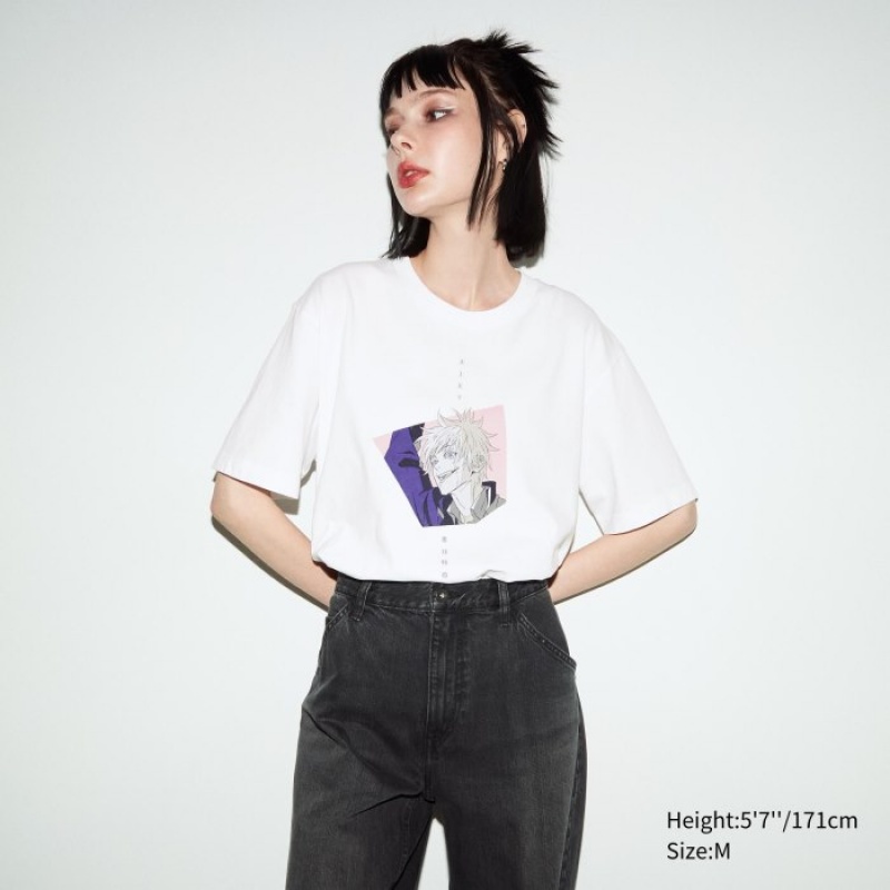 Uniqlo Anime JUJUTSU KAISEN Season 2 UT Short-Sleeve レディース Tシャツ 白 | 3137365