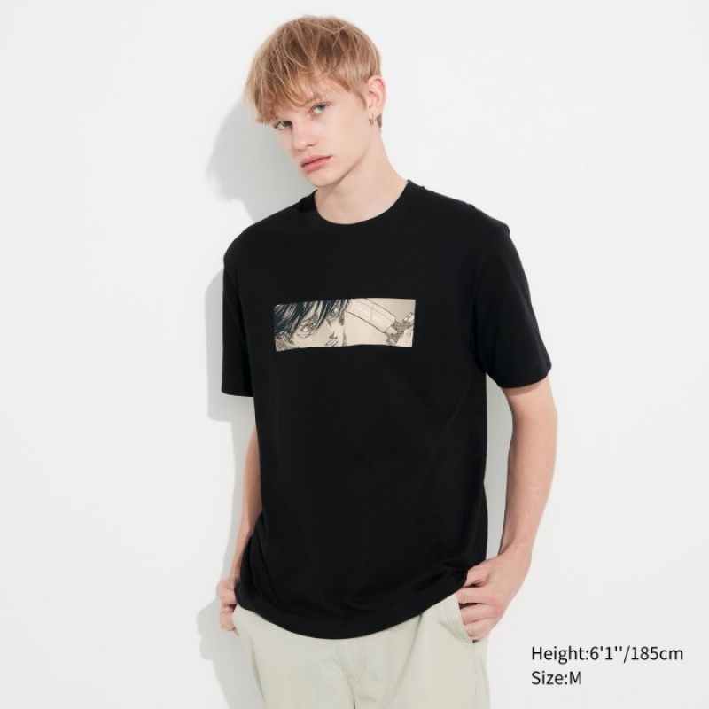 Uniqlo Attack on Titan UT Short-Sleeve レディース Tシャツ 黒 | 6408442