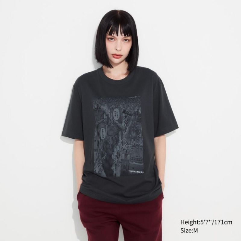 Uniqlo Attack on Titan UT Short-Sleeve レディース Tシャツ グレー | 3302282