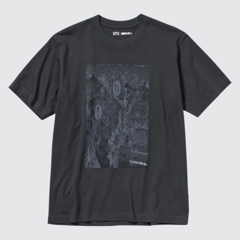 Uniqlo Attack on Titan UT Short-Sleeve レディース Tシャツ グレー | 3302282