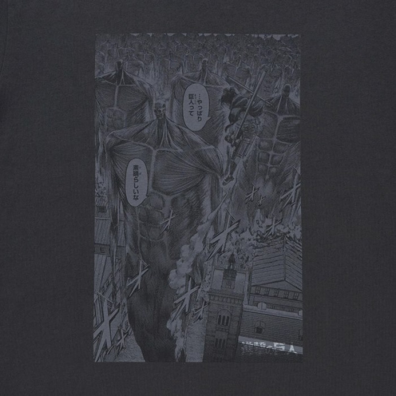 Uniqlo Attack on Titan UT Short-Sleeve レディース Tシャツ グレー | 3302282