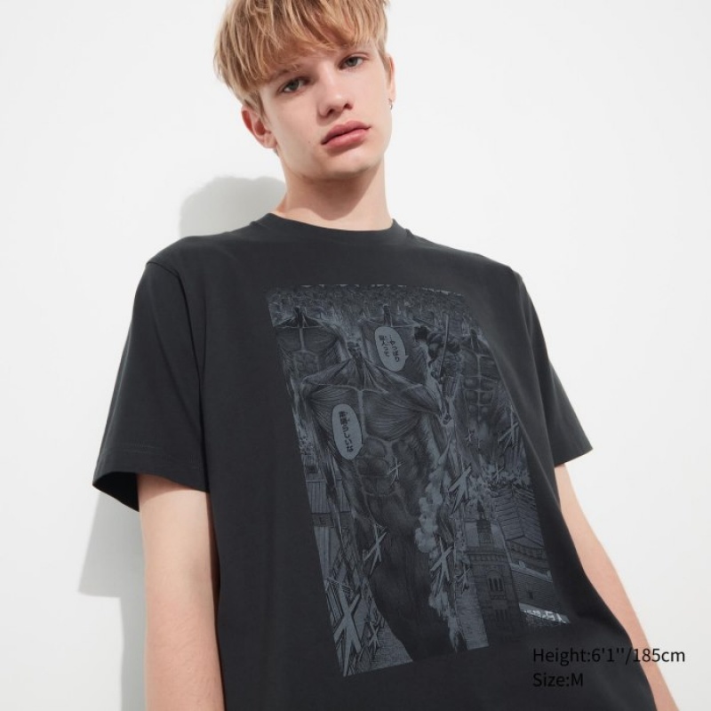 Uniqlo Attack on Titan UT Short-Sleeve レディース Tシャツ グレー | 3302282