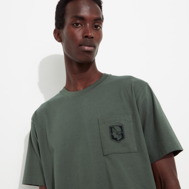 Uniqlo Attack on Titan UT Short-Sleeve レディース Tシャツ 緑 | 8976125