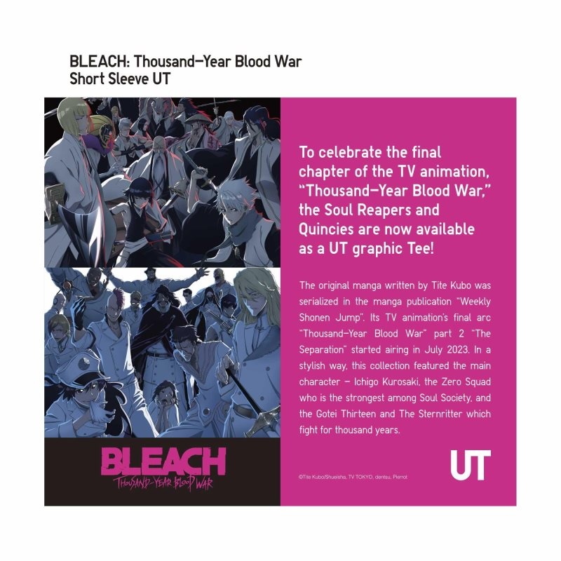 Uniqlo Bleach: Thousand-year Blood War Ut Short-sleeve Graphic メンズ Tシャツ 黒 | 100612
