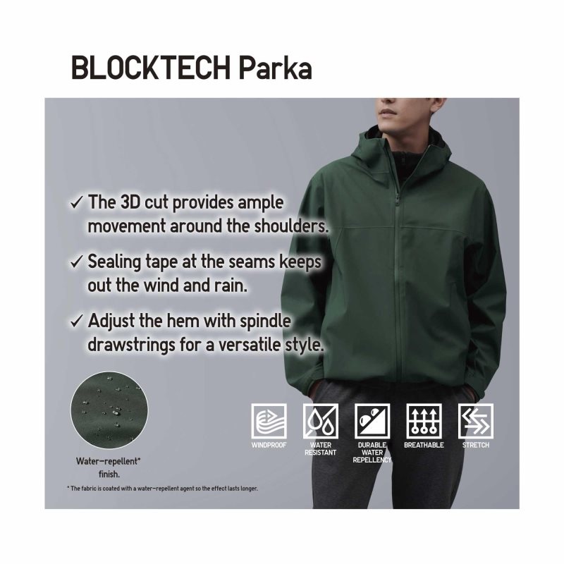 Uniqlo Blocktech 3d Cut メンズ パーカージャケット 黄色 | 6352670