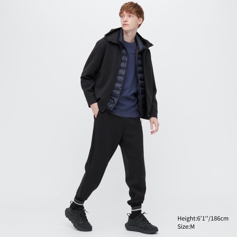 Uniqlo Brushed Cotton Crew Neck Long-sleeve メンズ Tシャツ ネイビー | 568480