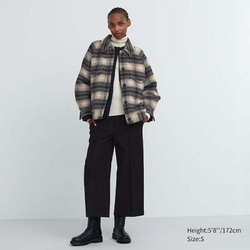 Uniqlo Brushed Jersey Cropped レディース パンツ グレー | 425675