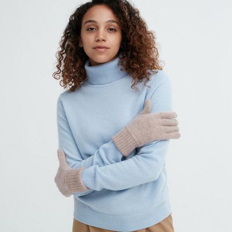 Uniqlo Cashmere Knitted レディース グローブ ベージュ | 7164933