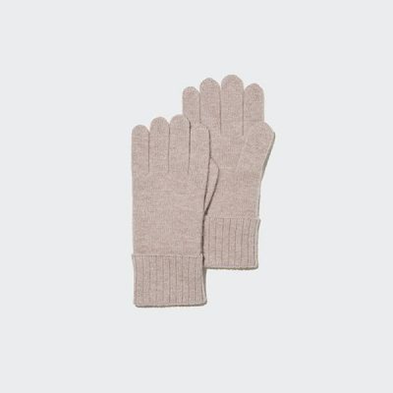Uniqlo Cashmere Knitted レディース グローブ ベージュ | 7164933