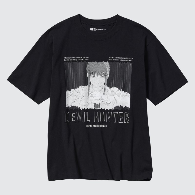Uniqlo Chainsaw Man × Kosuke Kawamura Short Sleeve Ut Oversized メンズ Tシャツ 黒 | 6918882