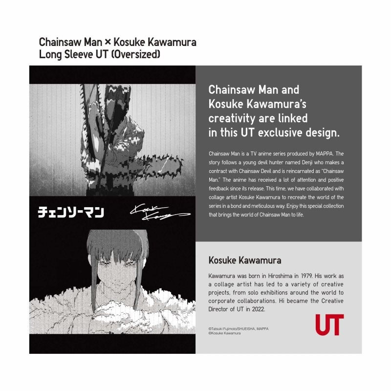Uniqlo Chainsaw Man × Kosuke Kawamura Ut Long-sleeve Graphic メンズ Tシャツ ネイビー | 2502941