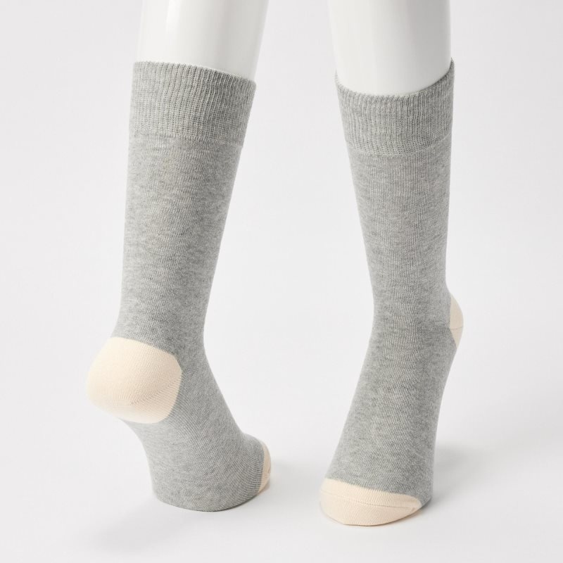 Uniqlo Color Block メンズ ソックス グレー | 8235861