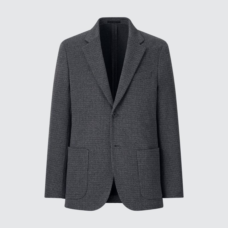 Uniqlo Comfort Houndstooth メンズ ジャケット グレー | 4003524