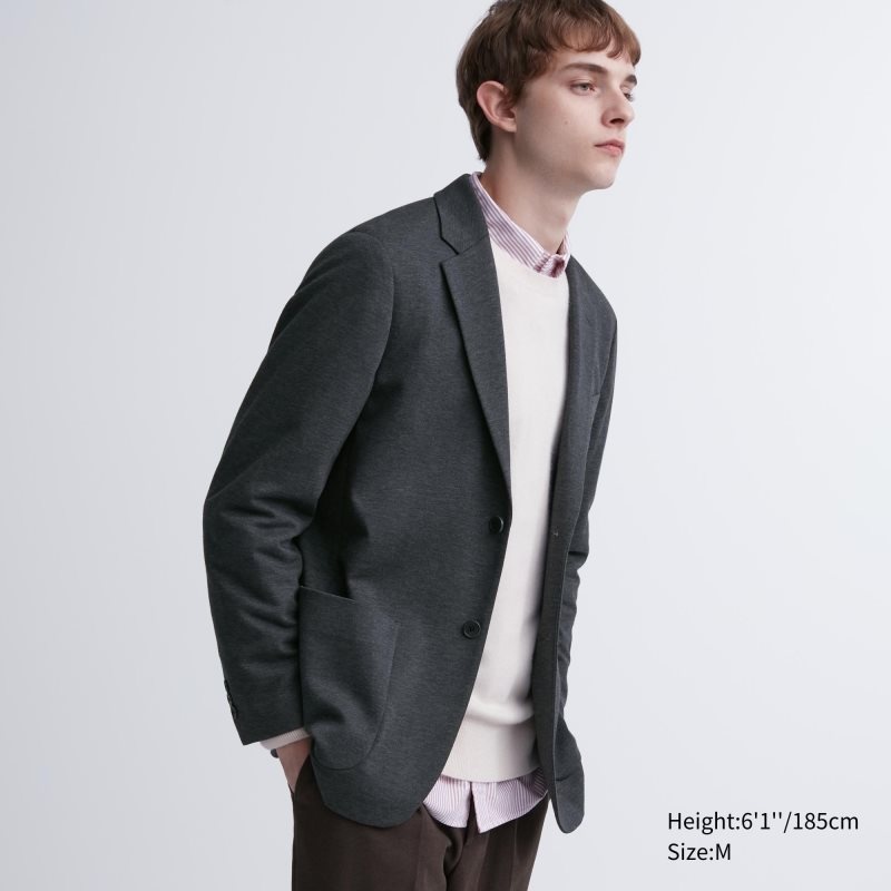 Uniqlo Comfort メンズ ジャケット グレー | 7573991