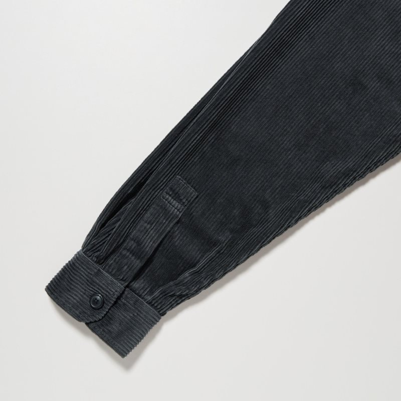 Uniqlo Corduroy Work Long-sleeve メンズ シャツ グレー | 933113