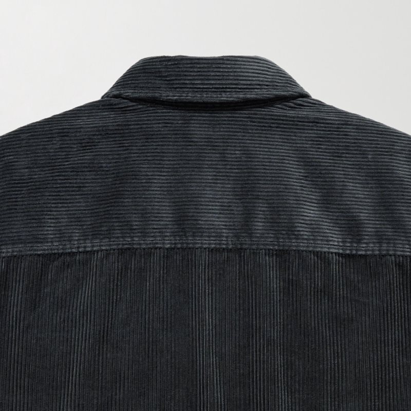Uniqlo Corduroy Work Long-sleeve メンズ シャツ グレー | 933113