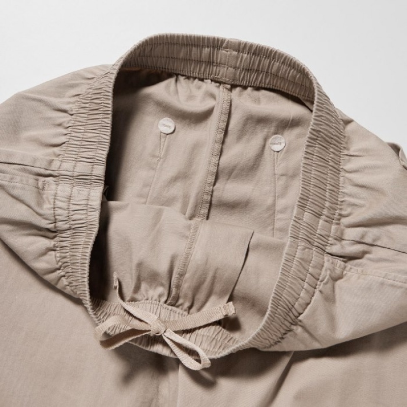 Uniqlo Cotton Relaxed Ankle レディース パンツ ベージュ | 2440703