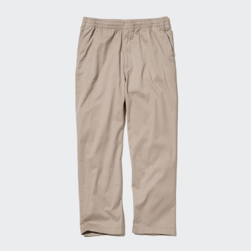 Uniqlo Cotton Relaxed Ankle レディース パンツ ベージュ | 2440703