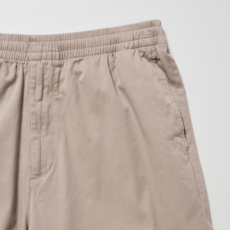 Uniqlo Cotton Relaxed Ankle レディース パンツ ベージュ | 2440703