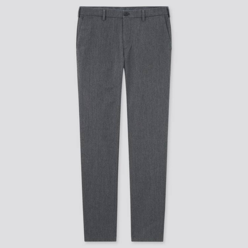 Uniqlo Cotton Stretch Slim Fit Chinos メンズ パンツ グレー | 5556934