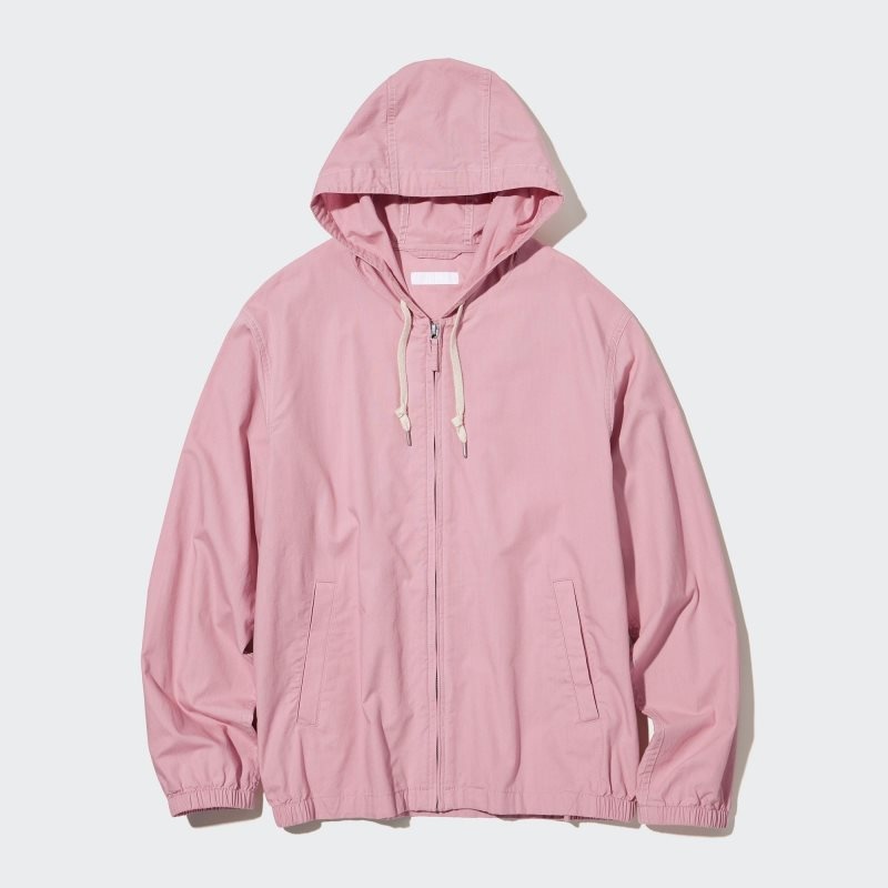 Uniqlo Cotton メンズ パーカージャケット ピンク | 1262779