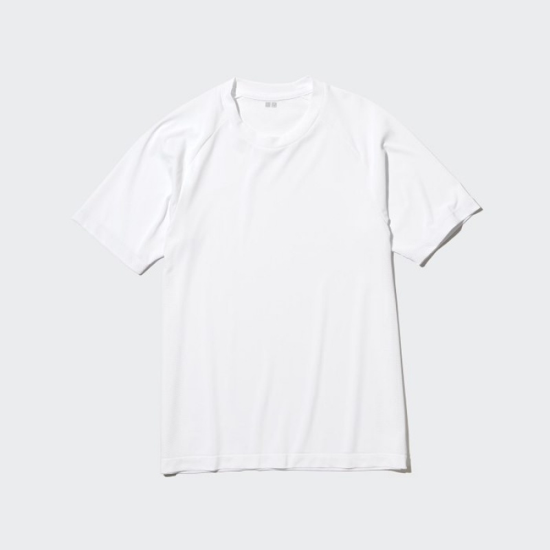 Uniqlo DRY-EX Crew Neck Short-Sleeve Printed レディース Tシャツ 白 | 7103860