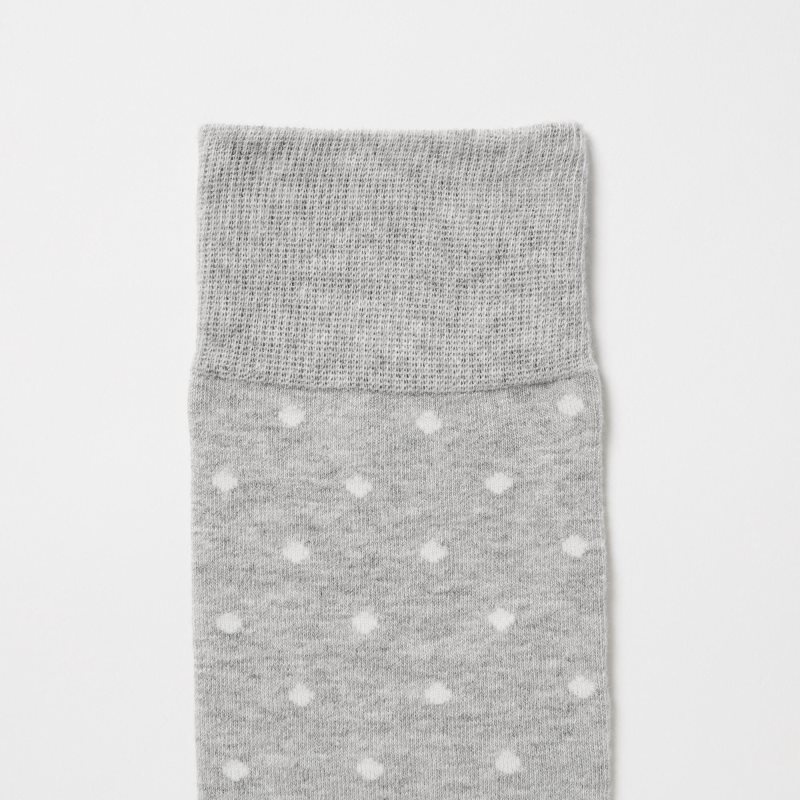 Uniqlo Dotted メンズ ソックス グレー | 4910881