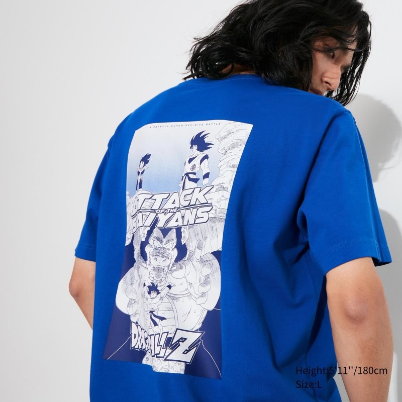 Uniqlo Dragon Ball Ut Short-sleeve Graphic メンズ Tシャツ 青 | 4889625