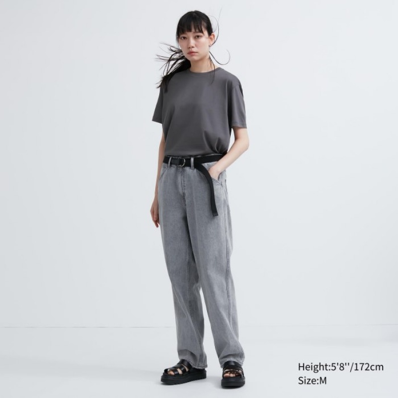 Uniqlo Dry Color Crew Neck Short-Sleeve レディース Tシャツ 紫 | 3635931