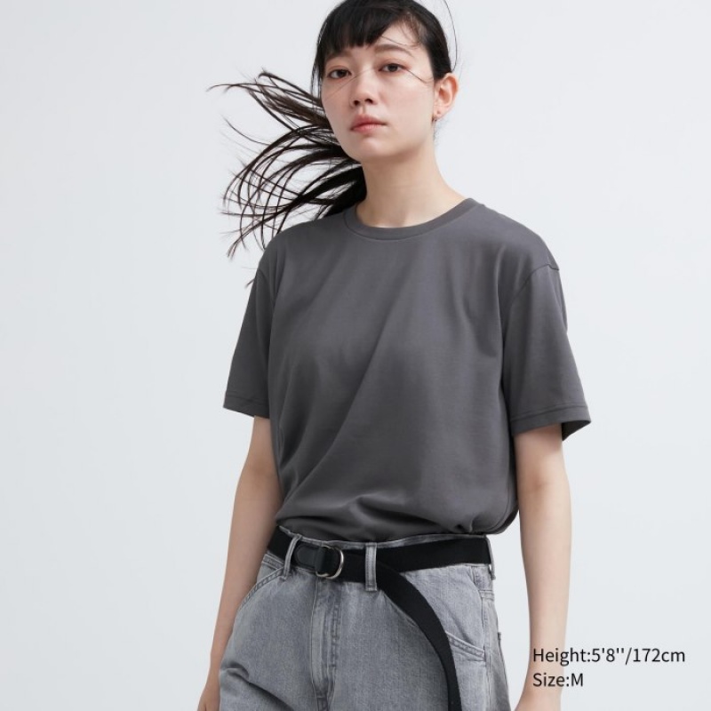 Uniqlo Dry Color Crew Neck Short-Sleeve レディース Tシャツ 紫 | 3635931