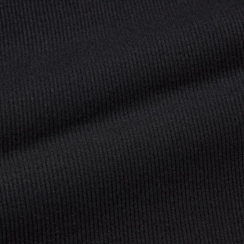 Uniqlo Dry Color Ribbed メンズ タンクトップ 黒 | 2676450
