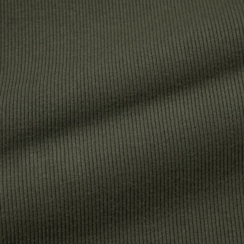 Uniqlo Dry Color Ribbed レディース タンクトップ オリーブ | 6044552